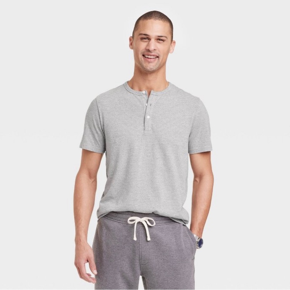 Goodfellow and Co Grey Henley Tee
